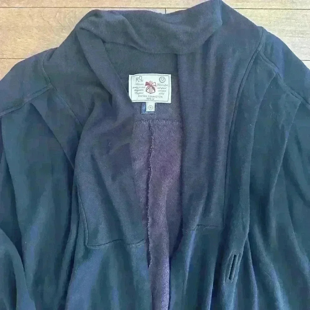 French Connection | Off-black batwing sweater with belt loops size medium - Picture 4 of 5